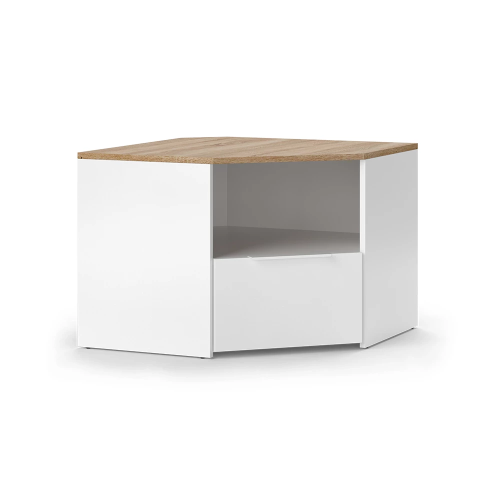 Mueble bajo para TV en Blanco sobre fondo blanco