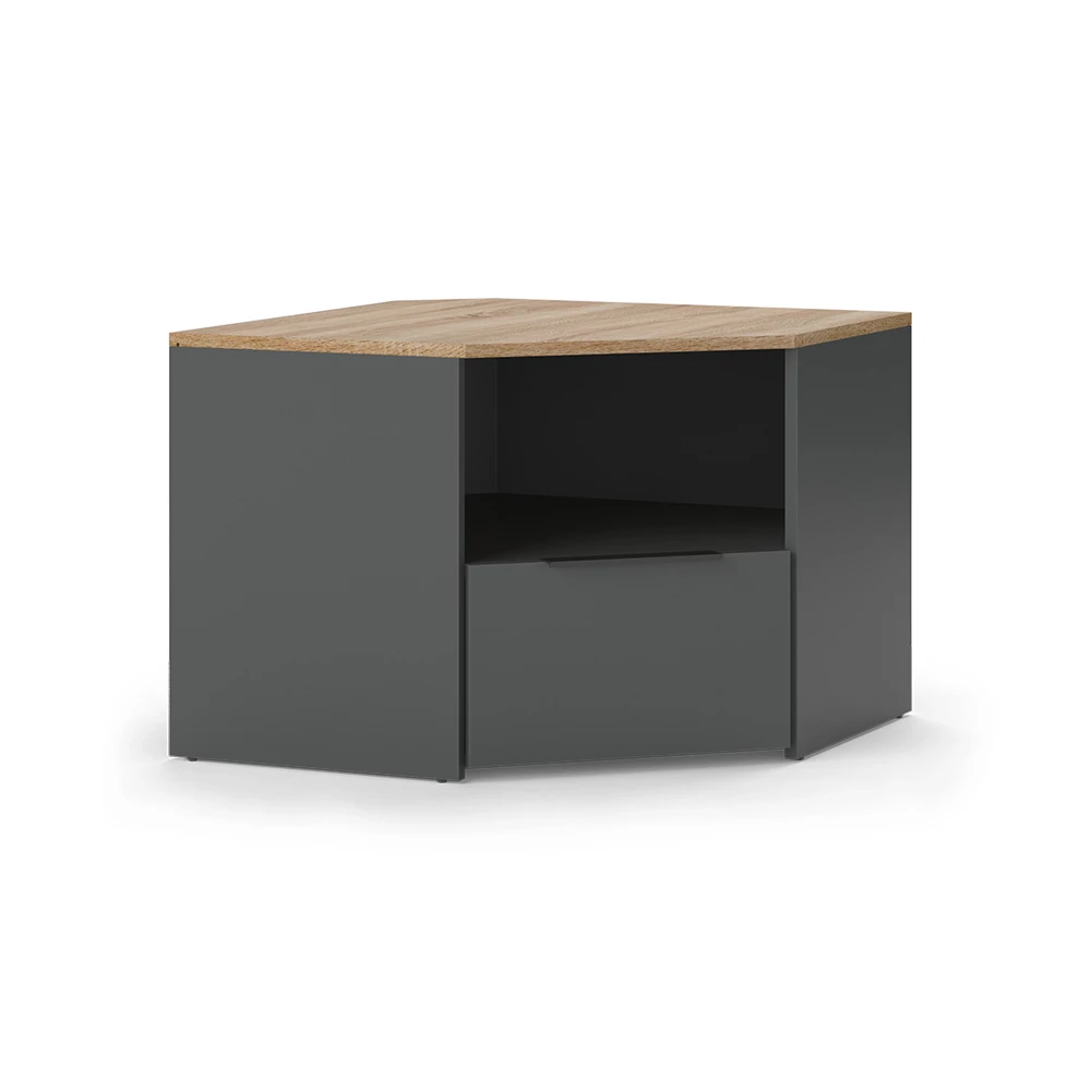 Móvel baixo in antracite on white background