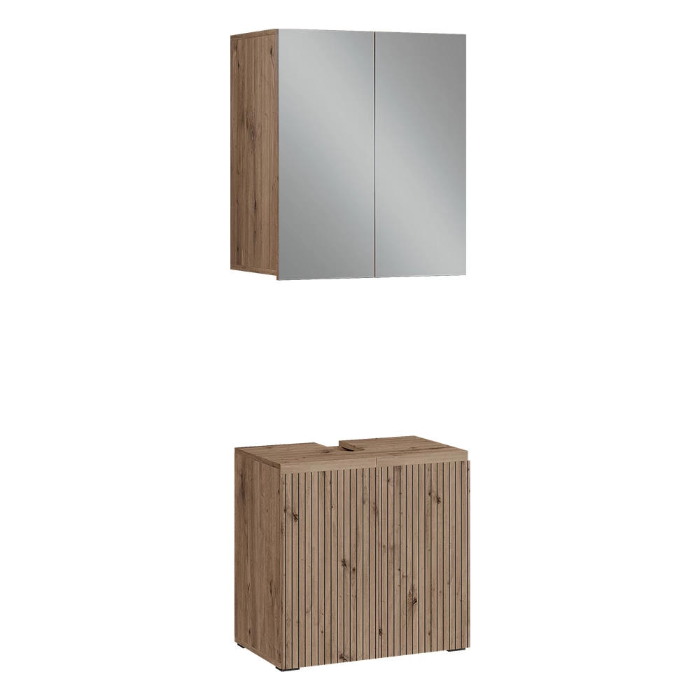 Badkamermeubelset in Ambachtelijk on white background