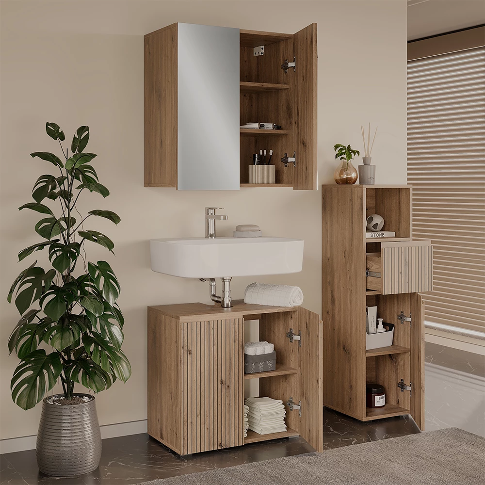 Set di mobili da bagno 3 pezzi Takumi Artigiano 3 parti Vicco