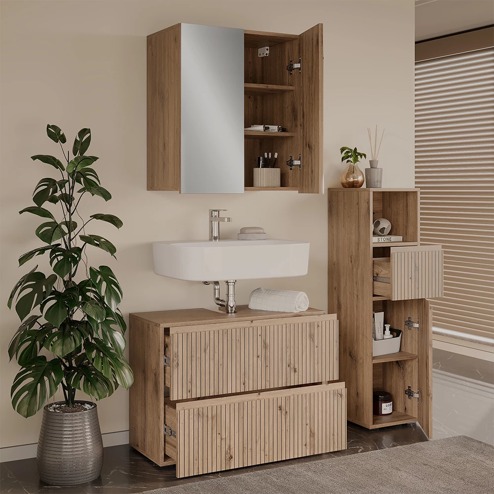 3-delige badkamermeubelset Takumi Ambachtelijk 3 delen Vicco