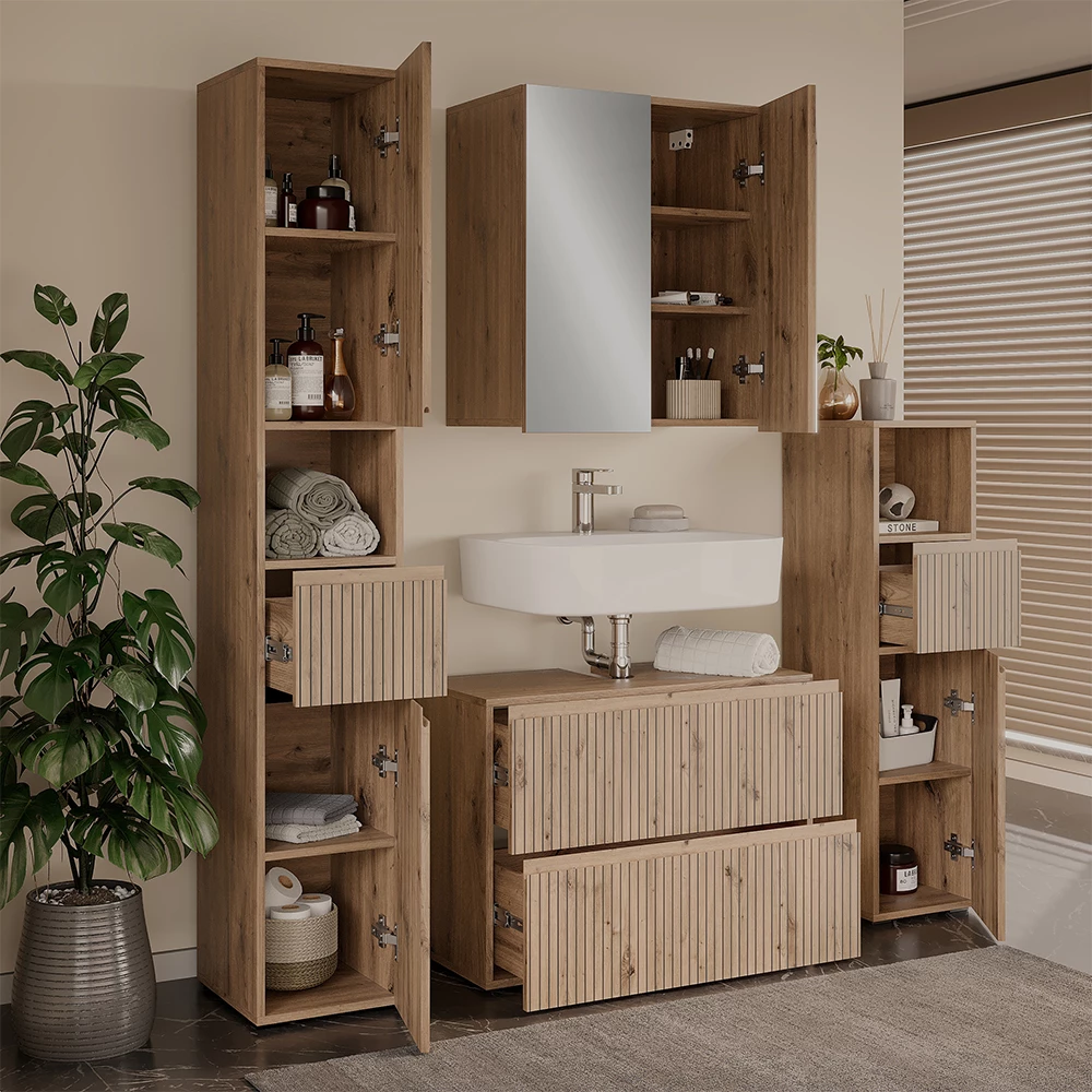 Set di mobili da bagno Takumi Artigiano 4 parti Vicco