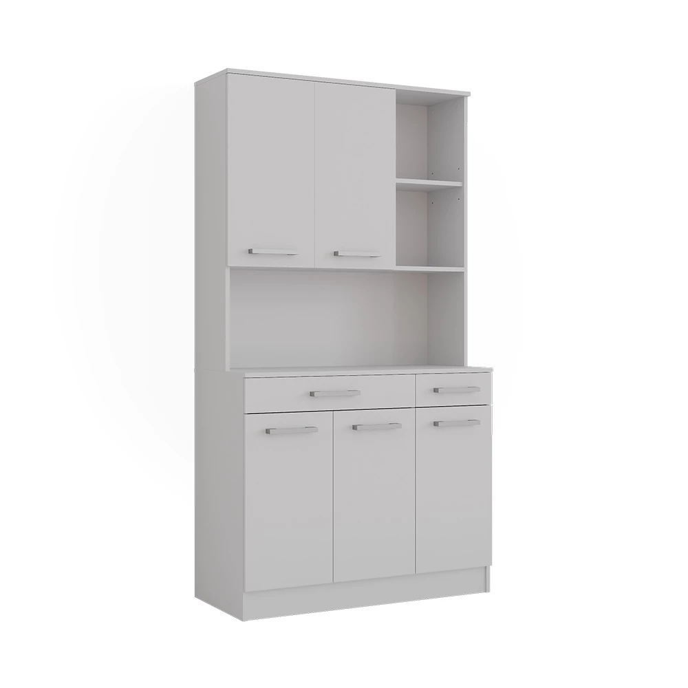 Küchenbuffet in Weiß auf weißem Hintergrund