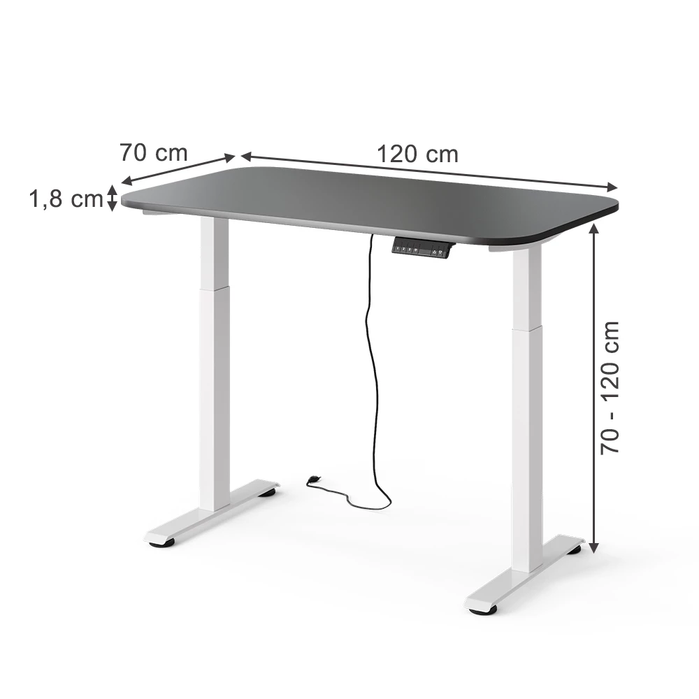 Bureau in Antraciet on white background