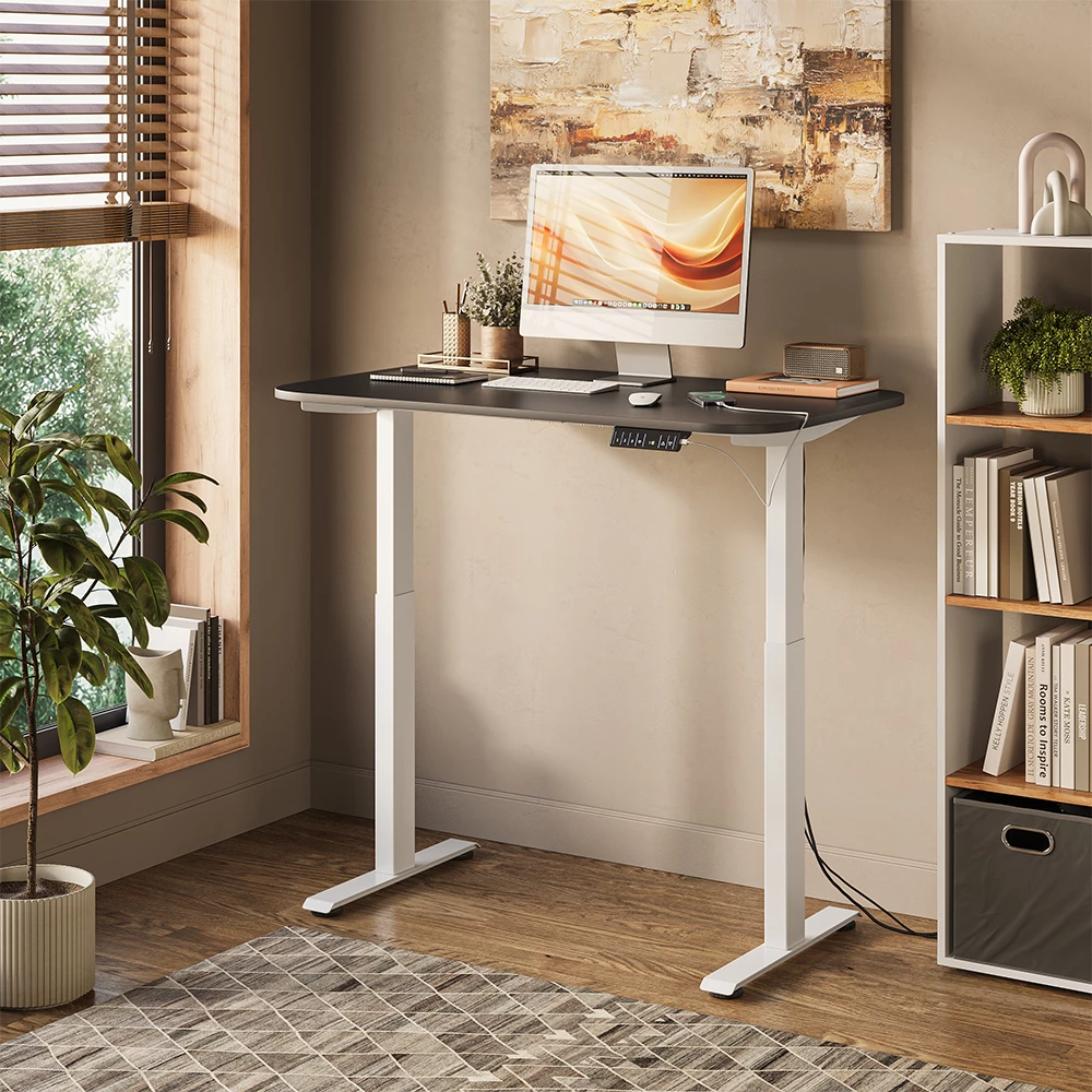 Desk Engine Desk Elevate White/Anthracite 120 x 70 cm 2 engines Vicco | White ...