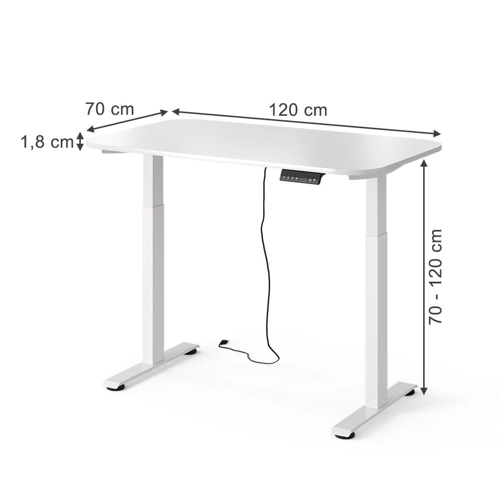 Desk in White on white background