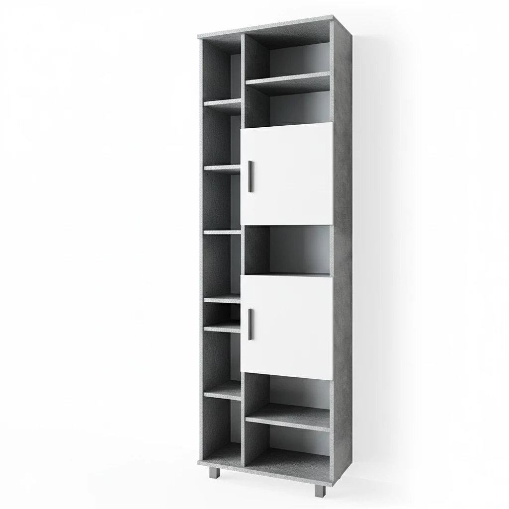 Kopalniška omara v Beton na belem ozadju