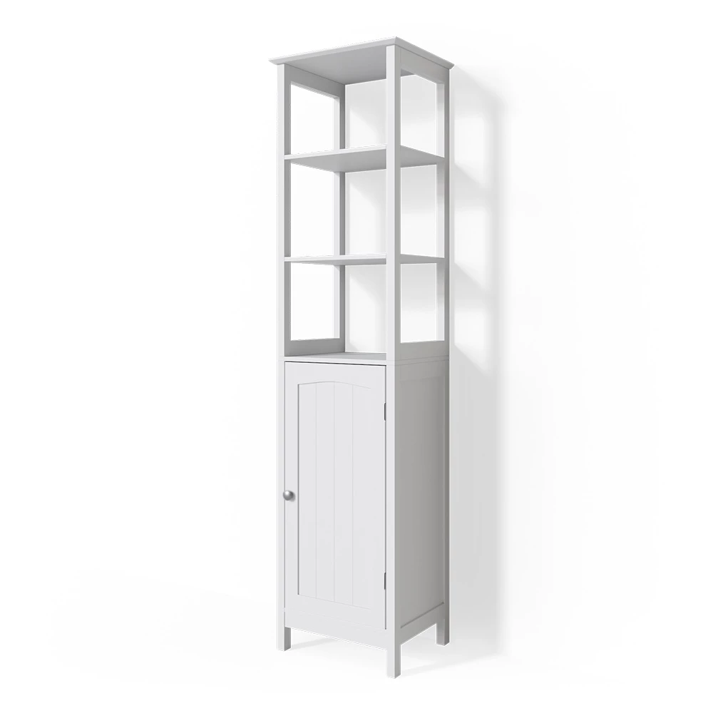 Bathroom cabinet in White on white background