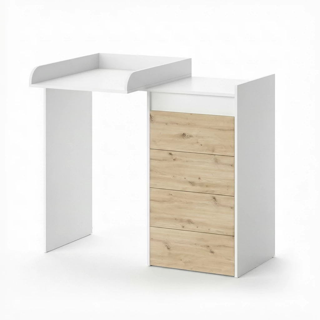 Mobile lavatrice in Bianco on white background