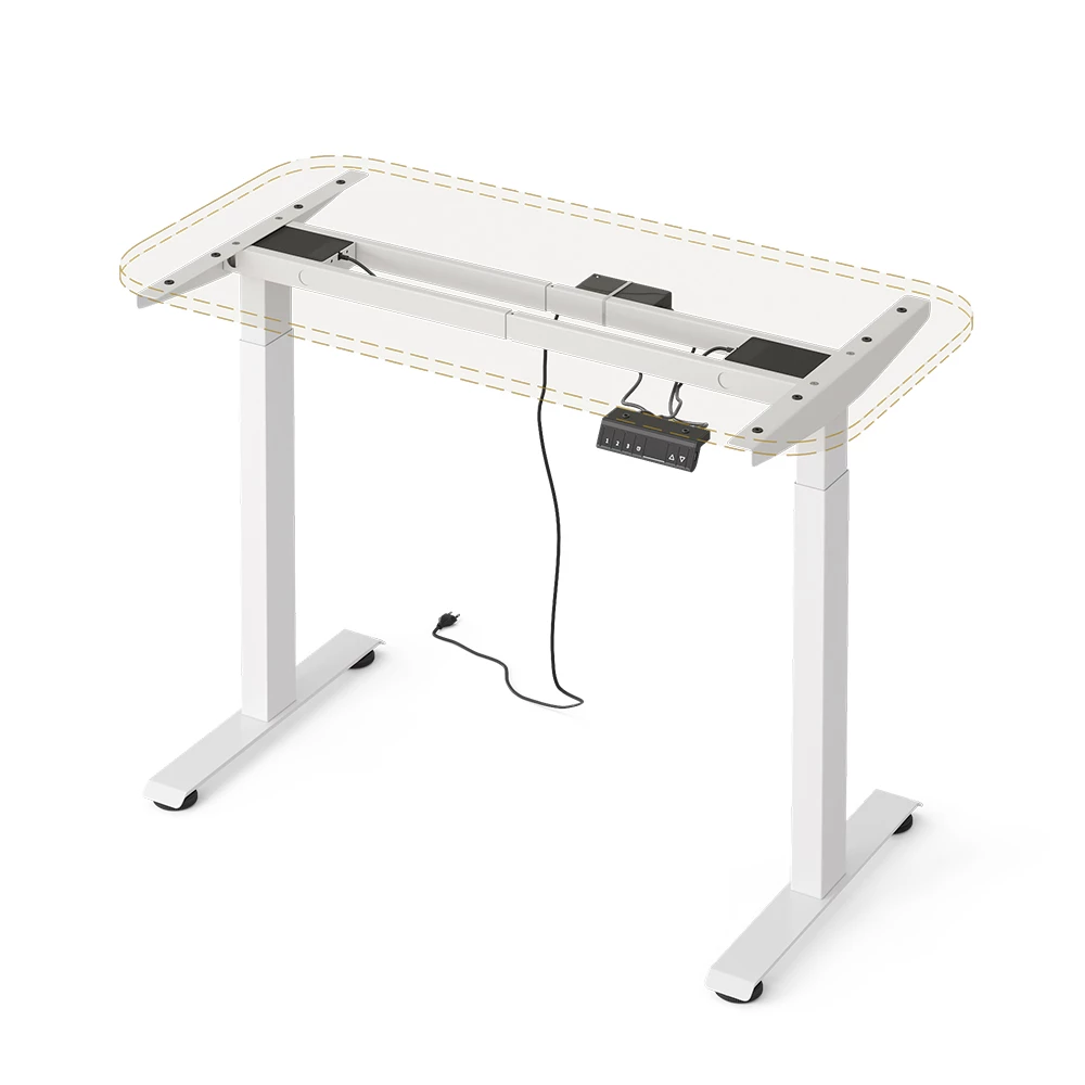 Pieds de table en Blanc sur fond blanc