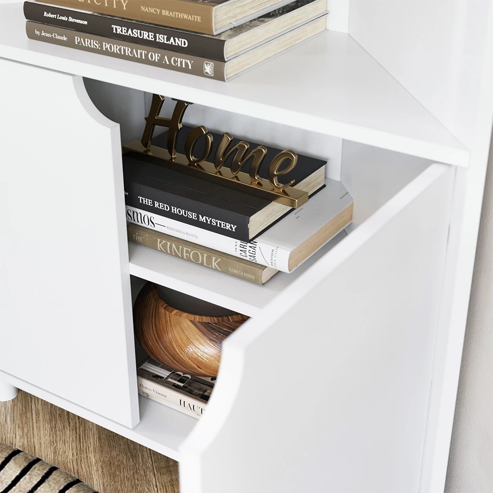 Close-up of Cassettiera per camera da letto in Bianco, showing texture/details