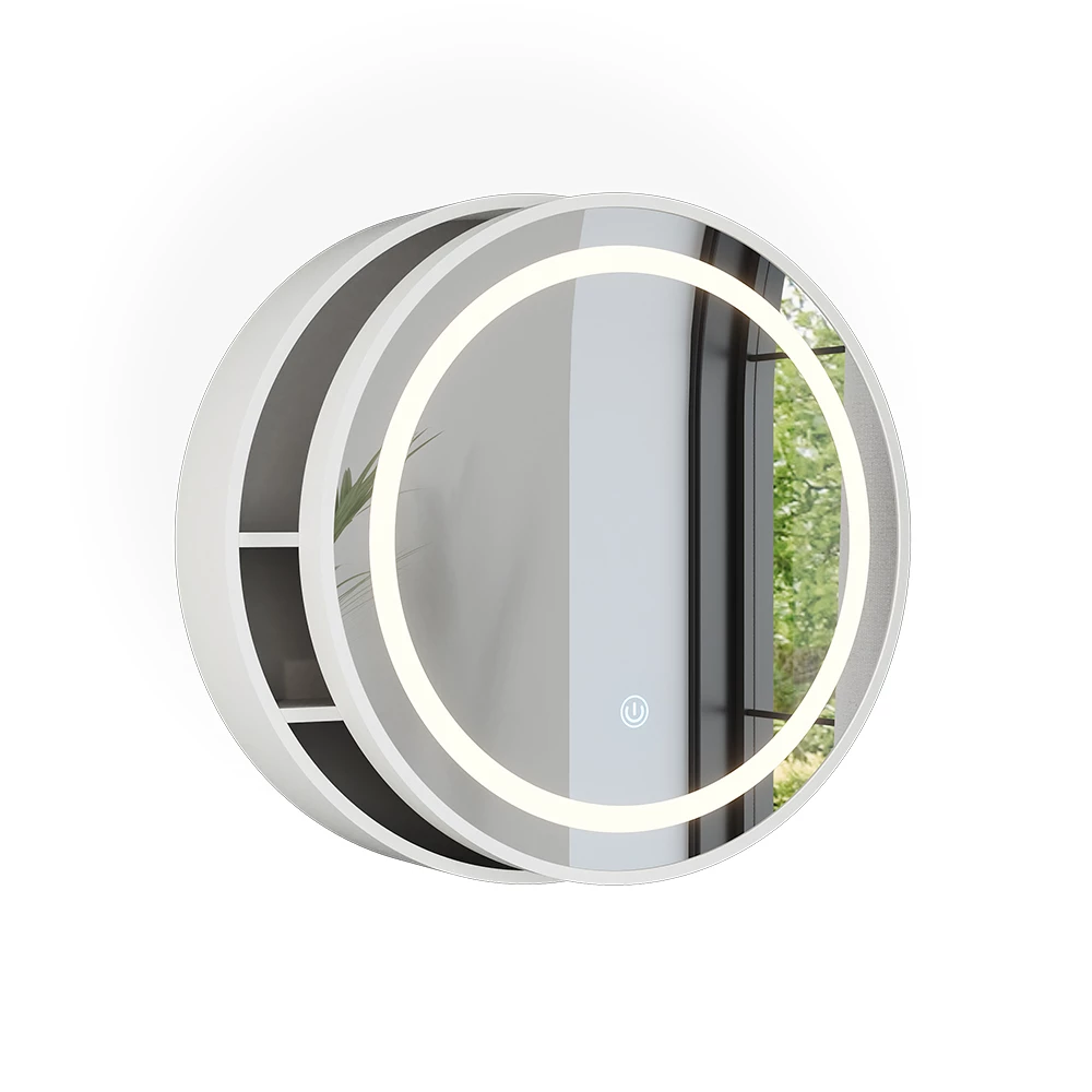 Badspiegelschrank in Weiß auf weißem Hintergrund