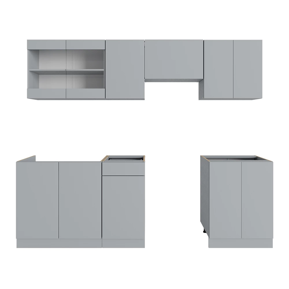 Ligne de cuisine R-Line Gris 240cm , PT Chêne Vicco