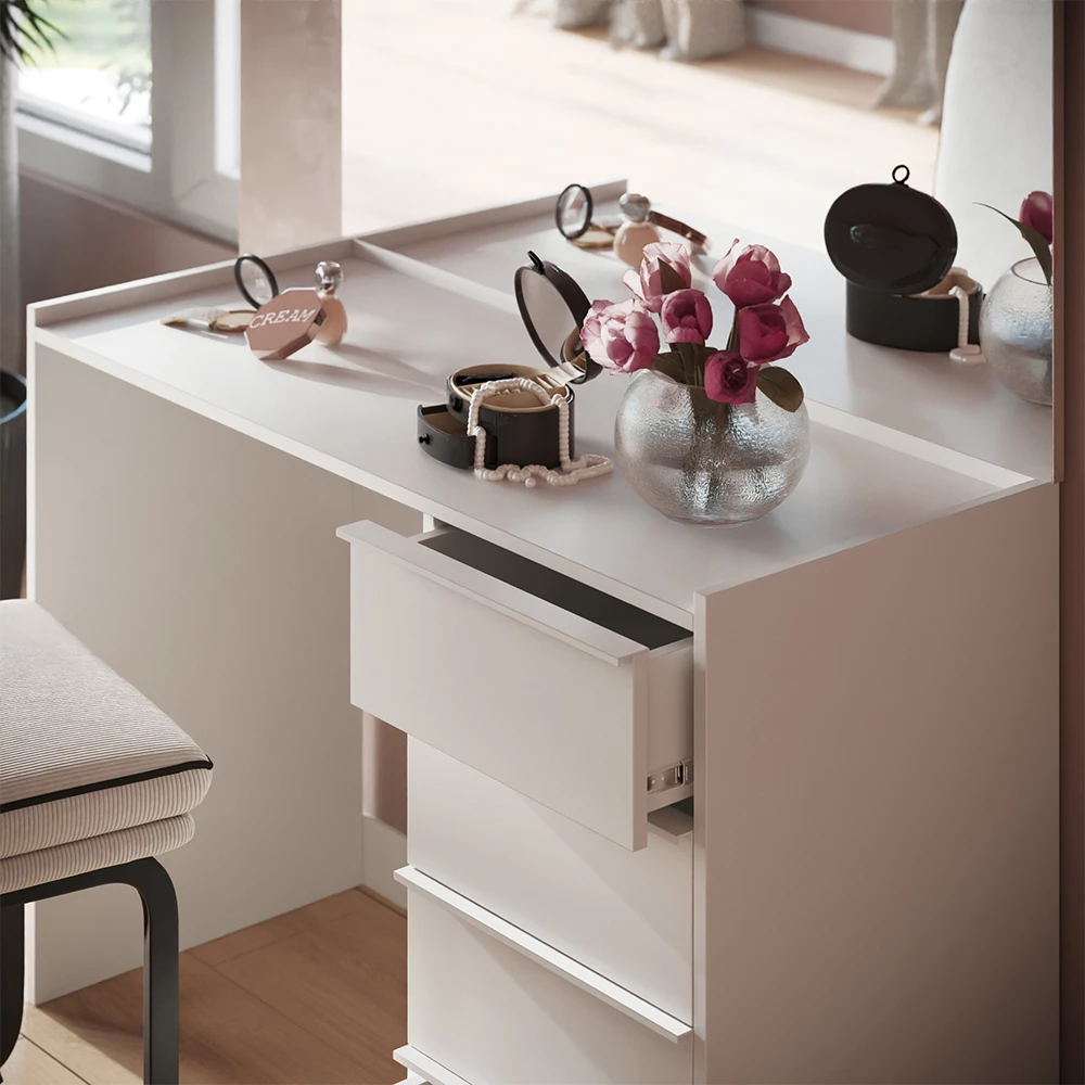 Close-up of Kaptafel in Wit, showing texture/details