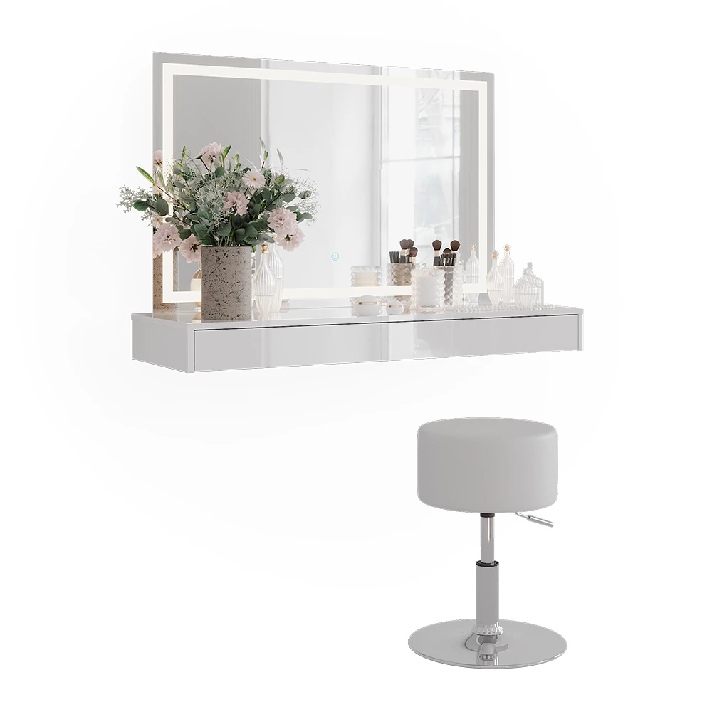 Kaptafel in Wit on white background with decorative elements