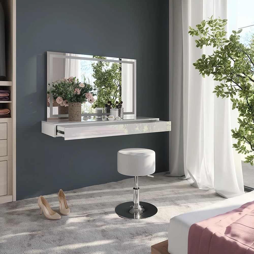 Close-up of Kaptafel in Wit, showing design and surface details