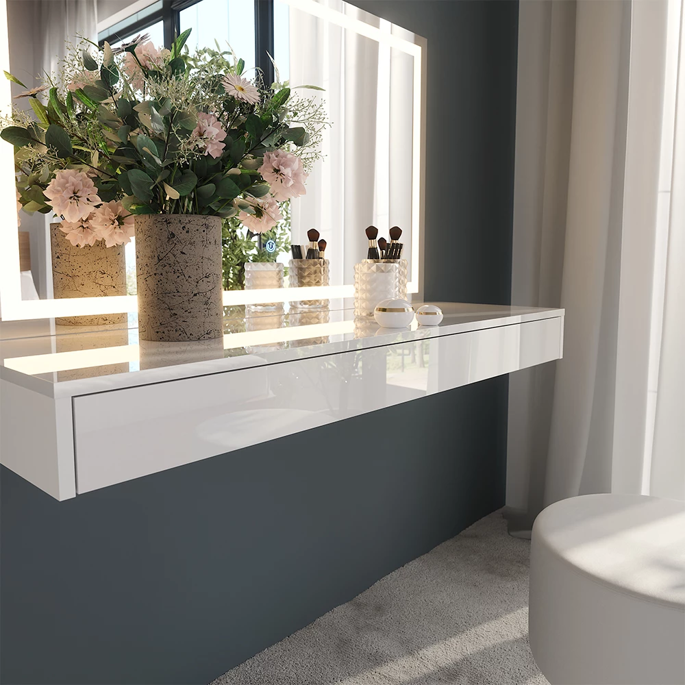 Close-up of Kaptafel in Wit, showing texture/details