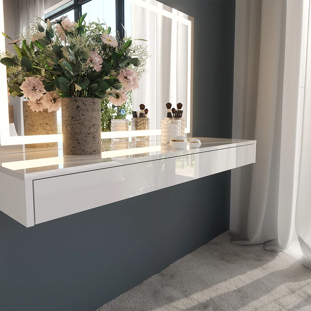 Close-up of Kaptafel in Wit, showing texture/details