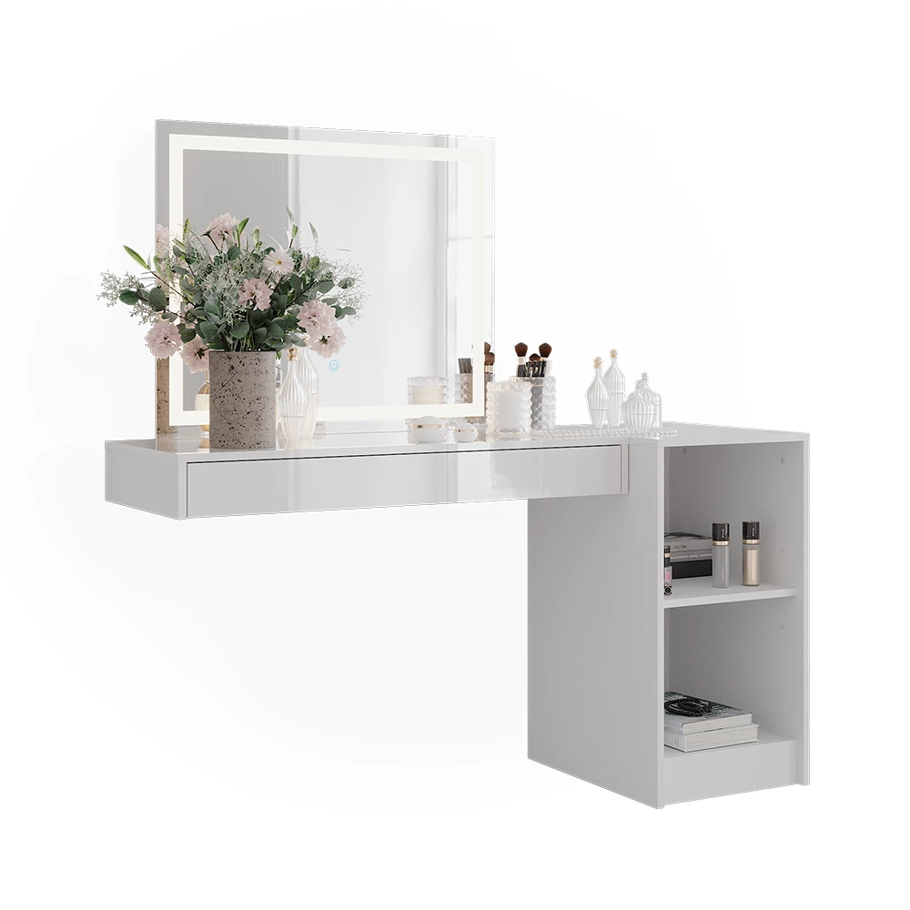 Stół toaletowy in Biały on white background with decorative elements