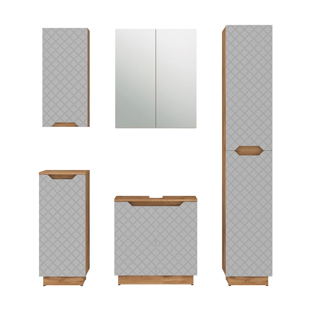 Badkamermeubelset in Grijs on white background