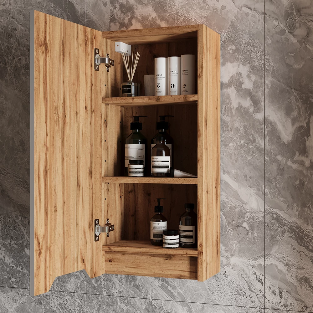 Close-up of mobile bagno in Grigio, showing texture/details