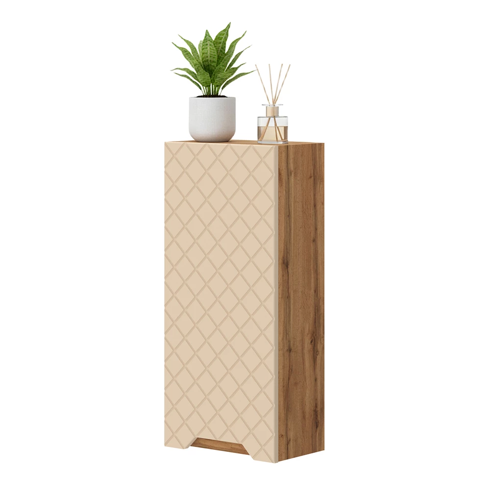 Armoire murale en Cachemire sur fond blanc avec des éléments décoratifs