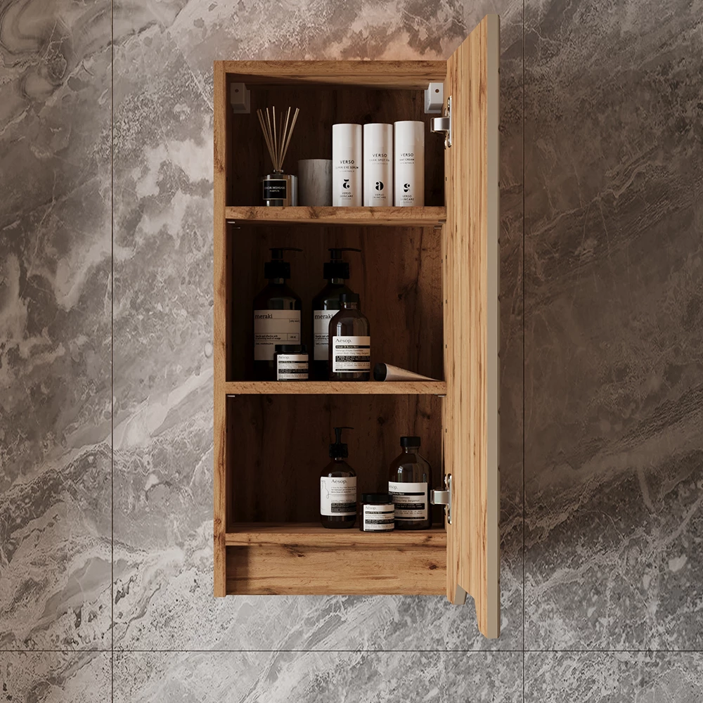 Gros plan de Armoire murale en Cachemire, montrant le design et les détails de surface