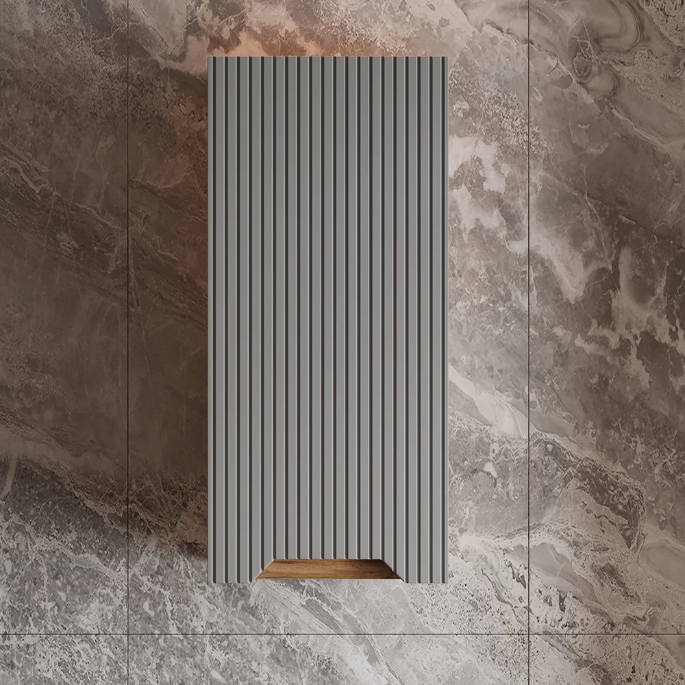 Badkamerkast in Grijs shown in ambient setting with decoration