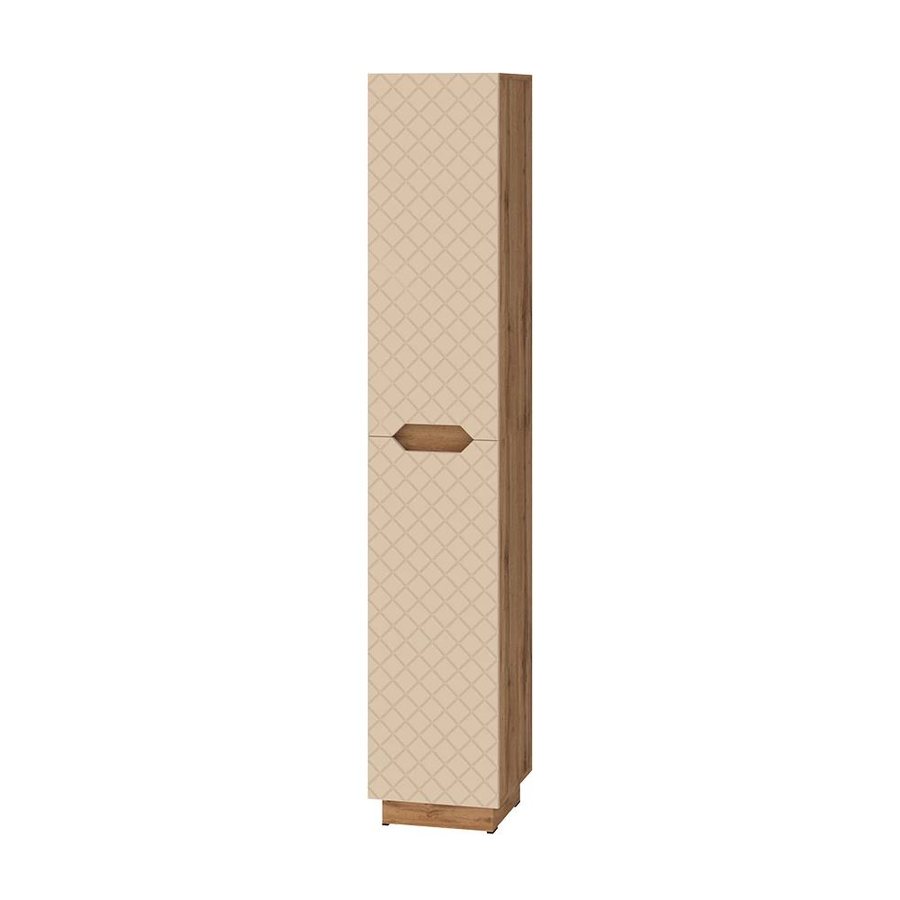 Badschrank in Cashmere auf weißem Hintergrund