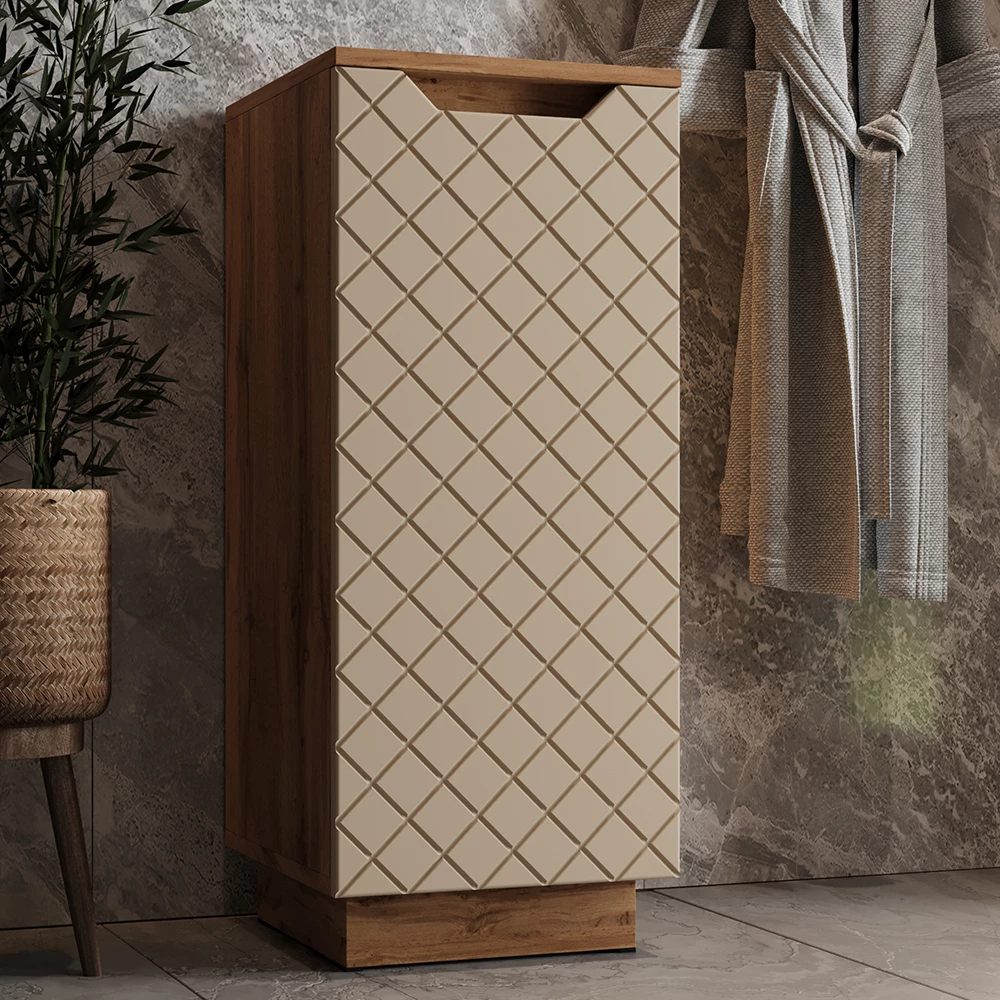 mobiletto bagno in Cachemire shown in ambient setting with decoration