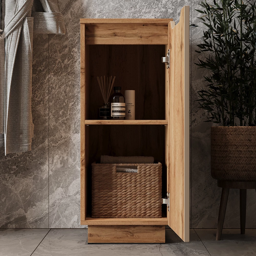 Close-up of mobiletto bagno in Cachemire, showing design and surface details