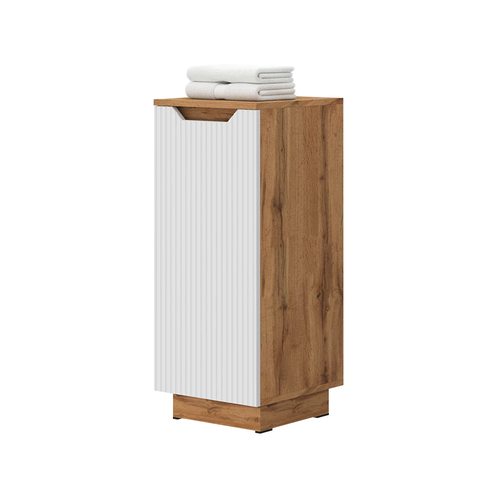 Halfhoge kast in Wit on white background with decorative elements