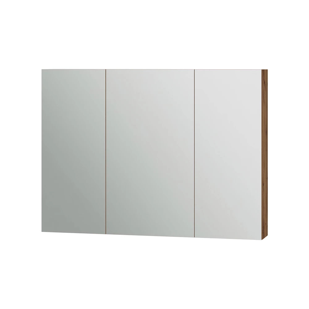 Badspiegelschrank in Eiche auf weißem Hintergrund