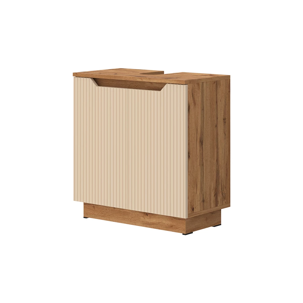 Meuble vasque simple en Cachemire sur fond blanc