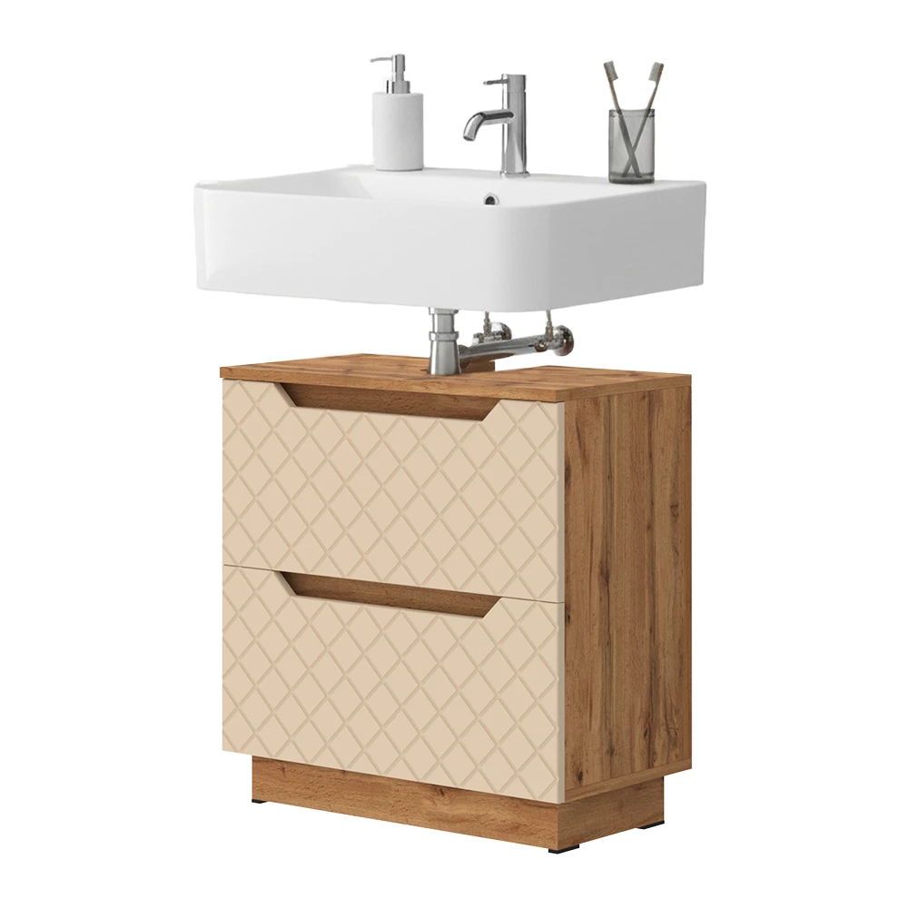 Mobile sottolavabo per bagno in Cachemire on white background with decorative elements
