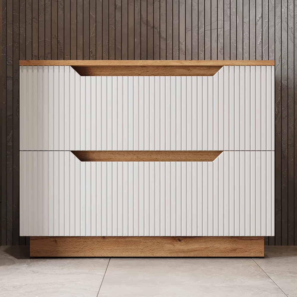 Wastafelonderkast in Wit shown in ambient setting with decoration