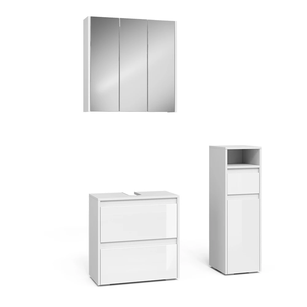 Meubles bain en Blanc sur fond blanc