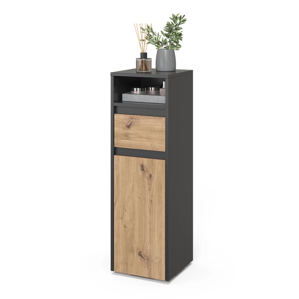 mobiletto bagno in Artigiano on white background with decorative elements