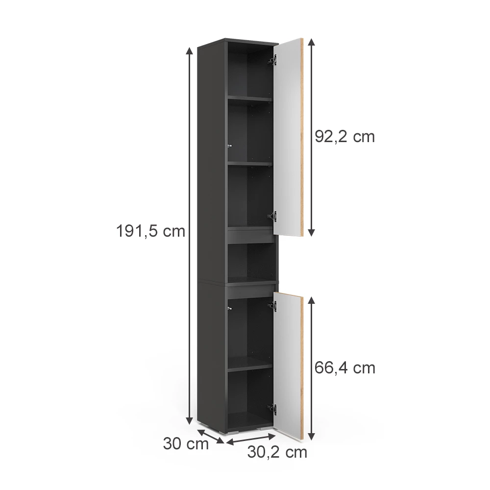 Badkamerkast in Ambachtelijk on white background