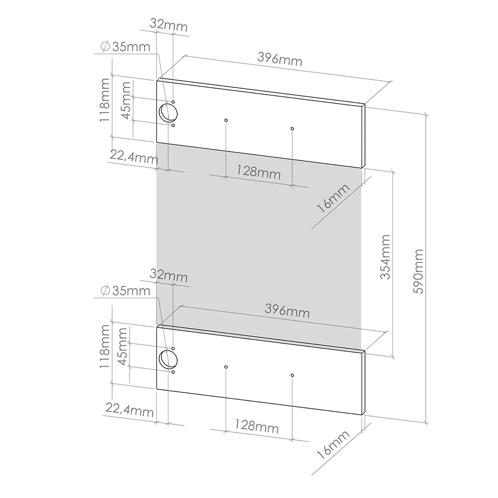 Frente de cocina en Antracita casa de campo sobre fondo blanco