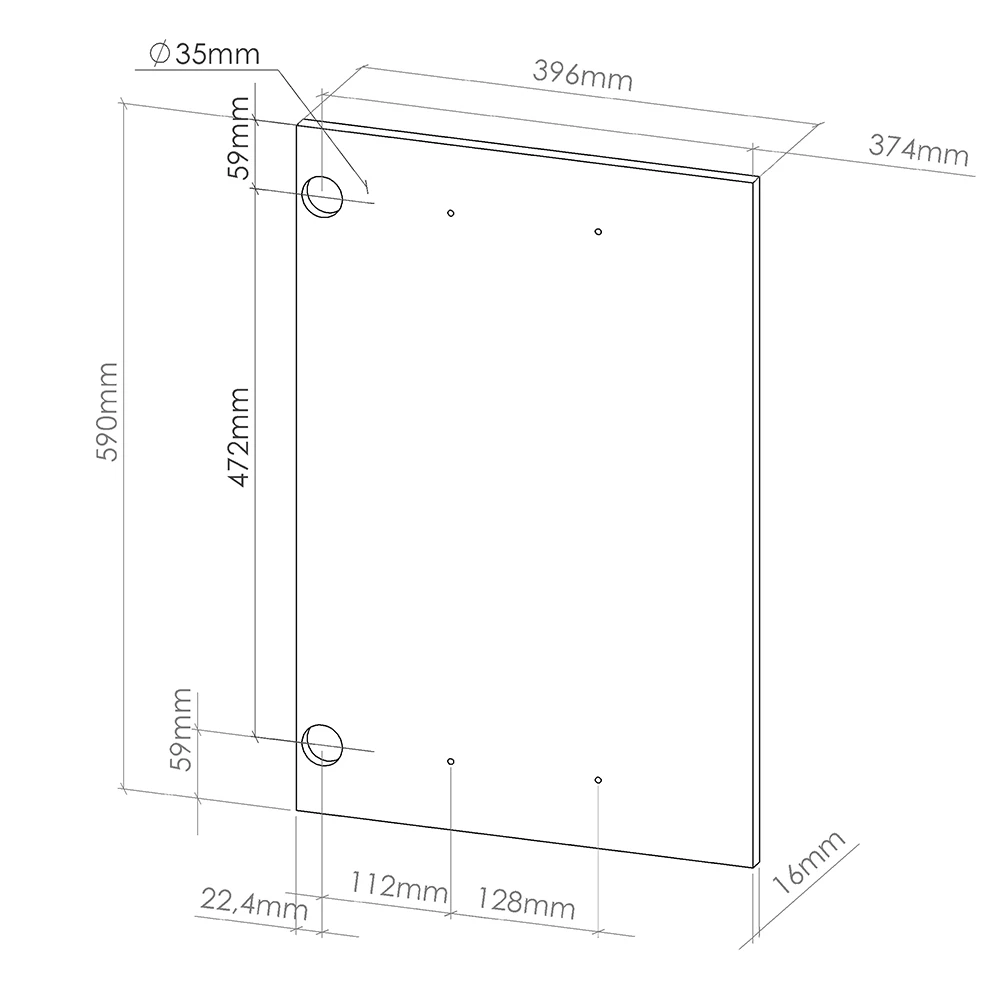 Kuchyňská dvířka v barvě Bílá vysoký lesk na bílém pozadí