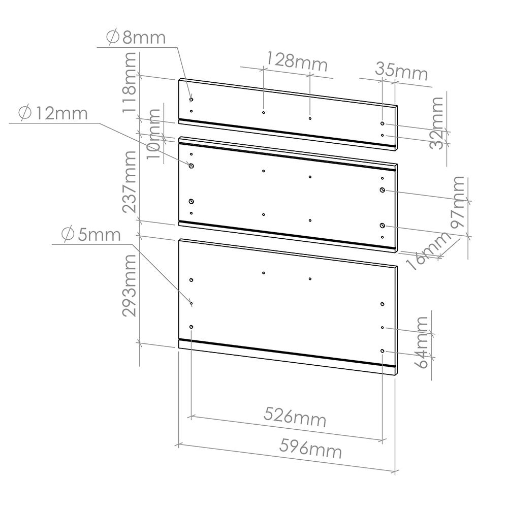Keukenfront in Wit Hoogglans on white background