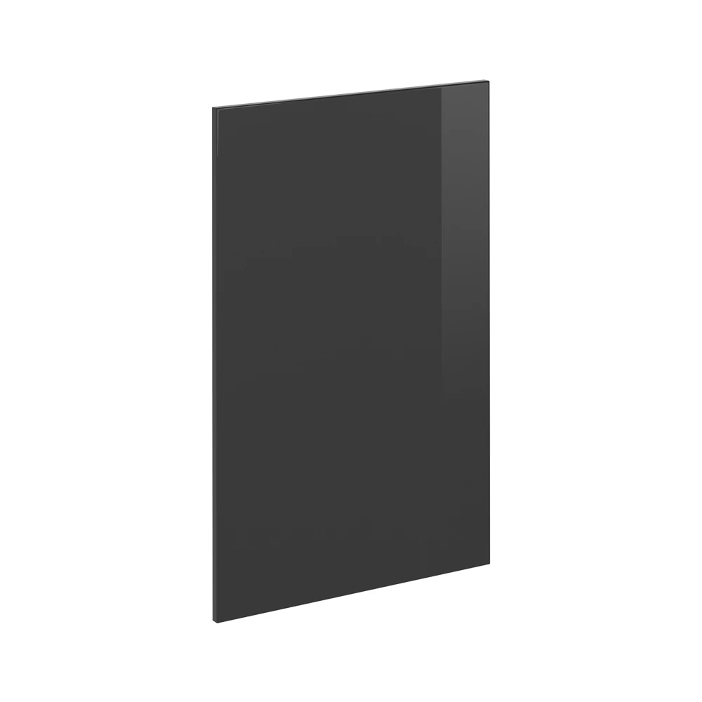 Façade de cuisine en Anthracite Haute brillance sur fond blanc