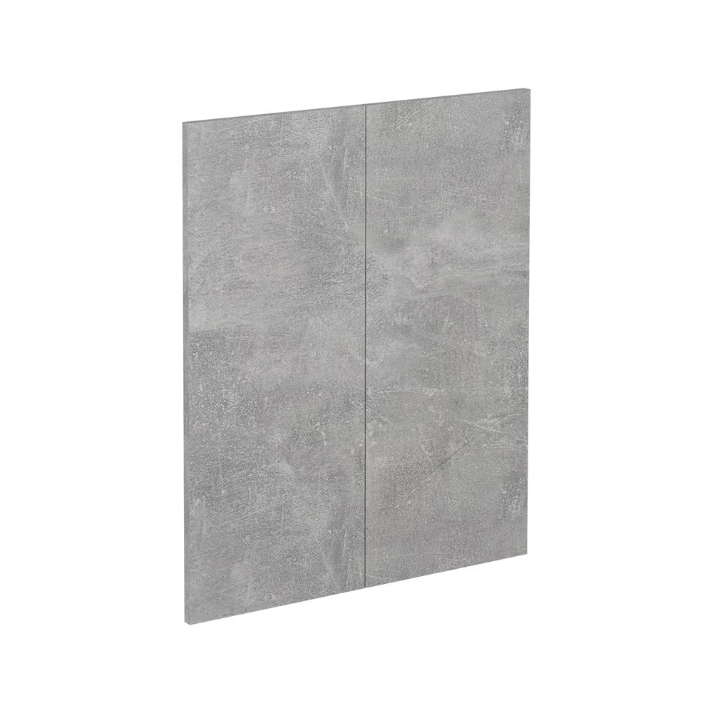 Küchenfront in Beton auf weißem Hintergrund