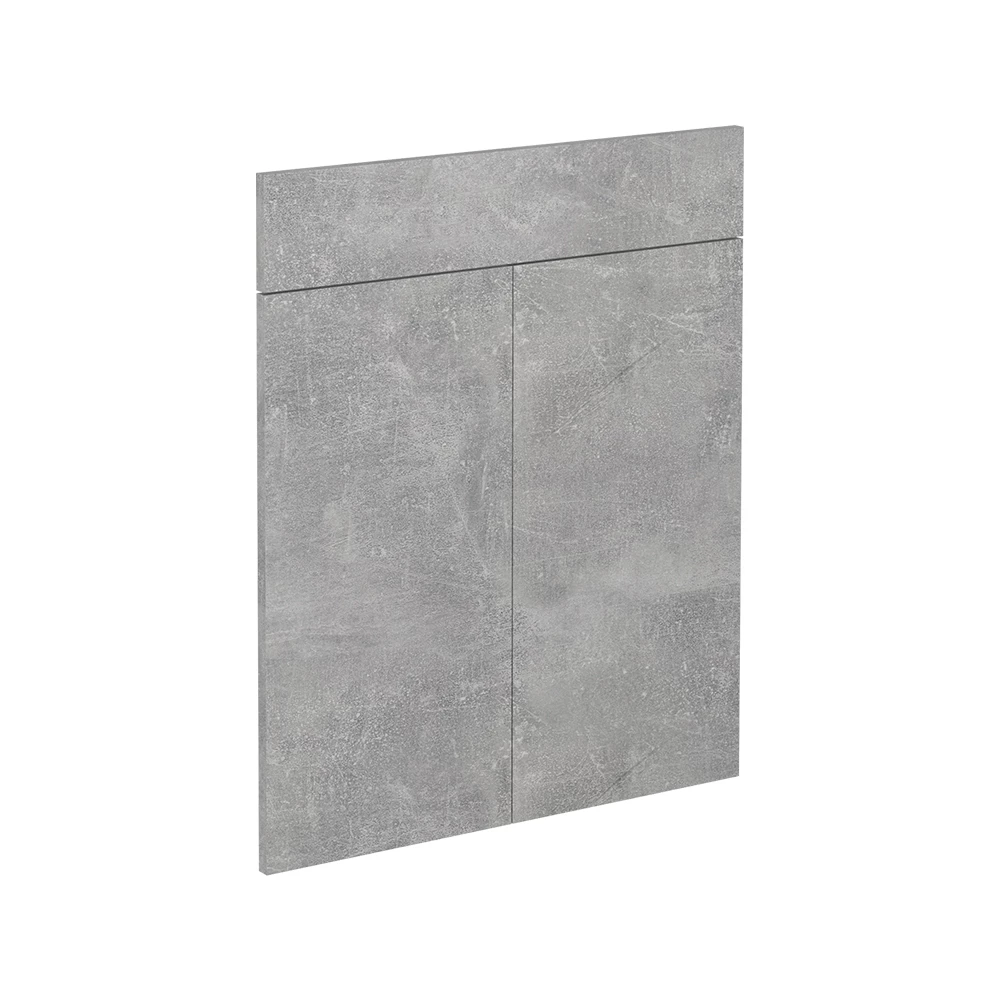 Küchenfront in Beton auf weißem Hintergrund