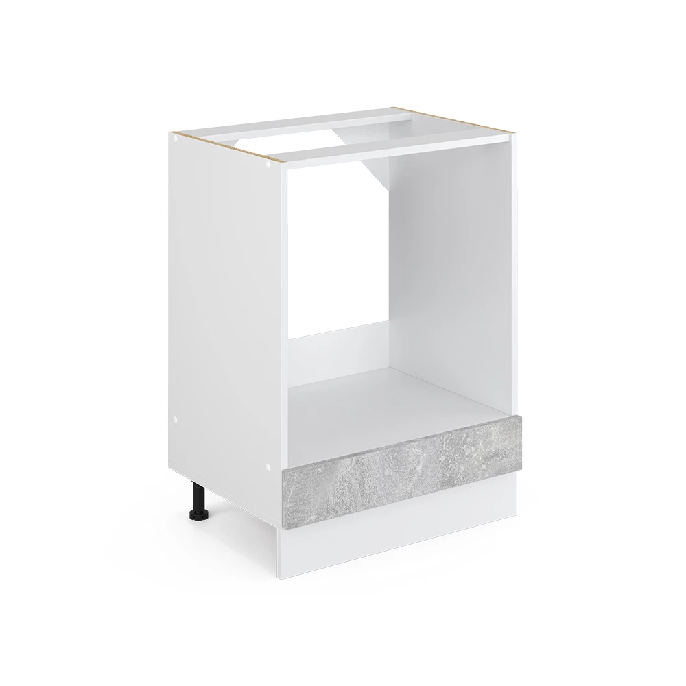 Keukenfront in Beton on white background with decorative elements