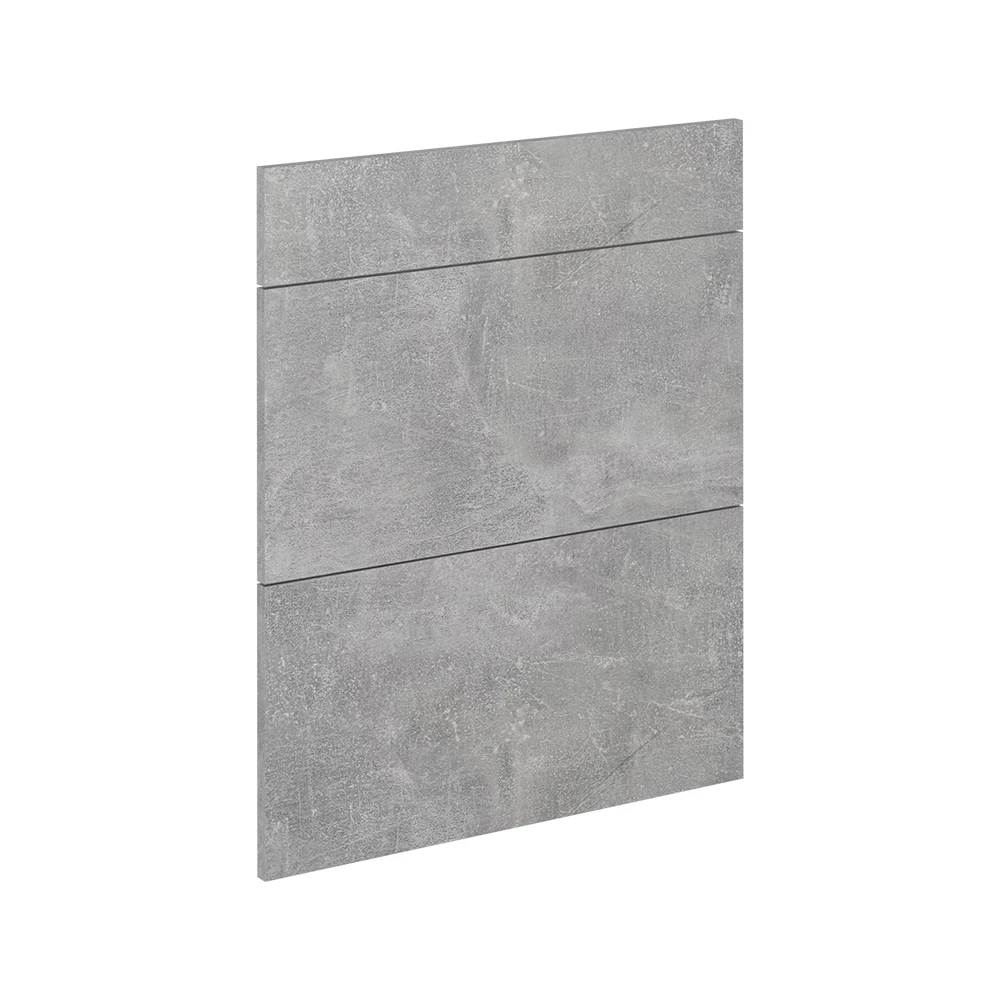 Küchenfront in Beton auf weißem Hintergrund