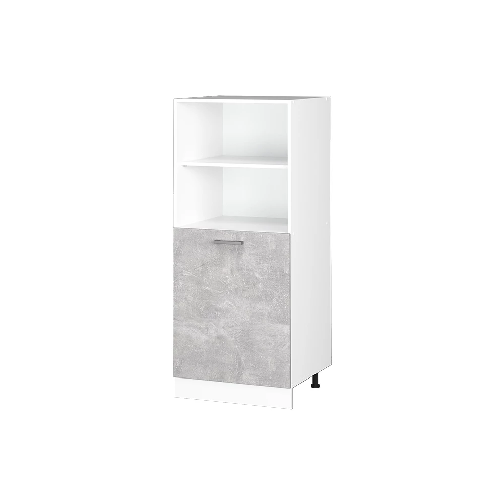 Keukenfront in Beton on white background with decorative elements