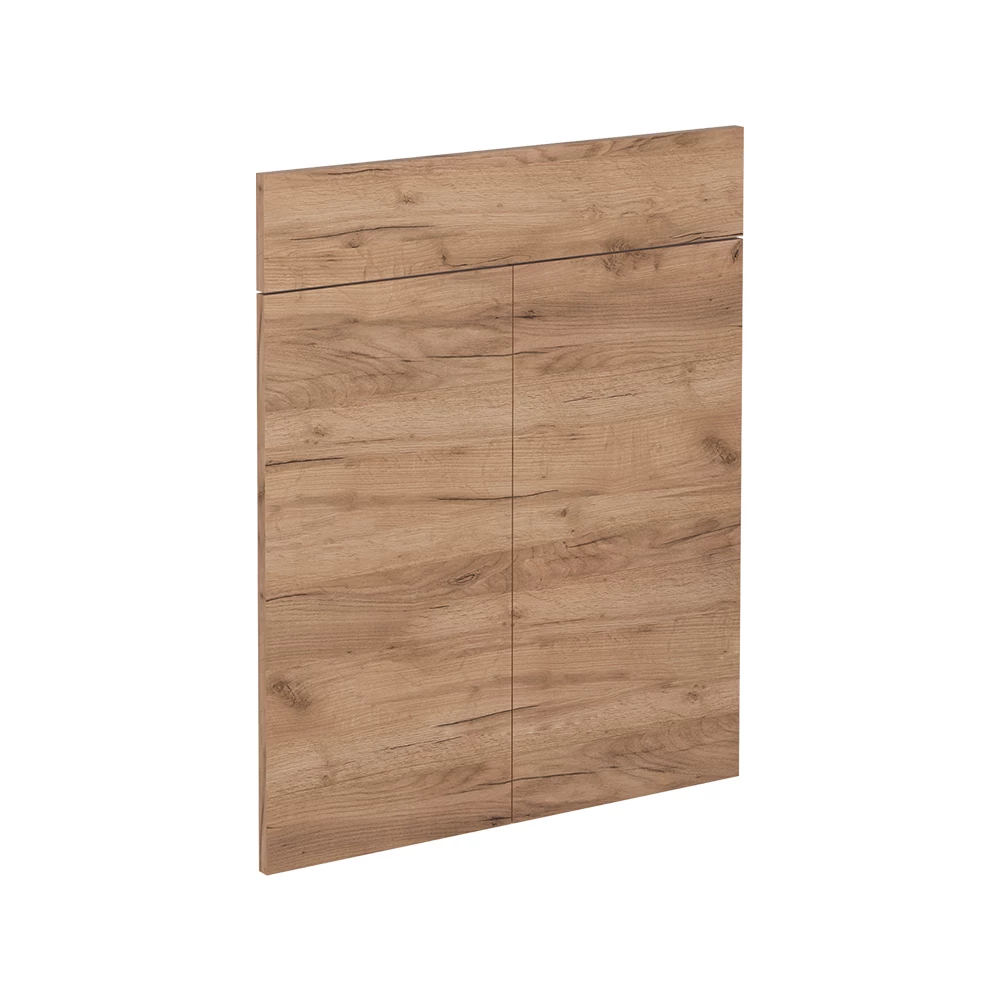 Keukenfront in Krachtige eik goud on white background