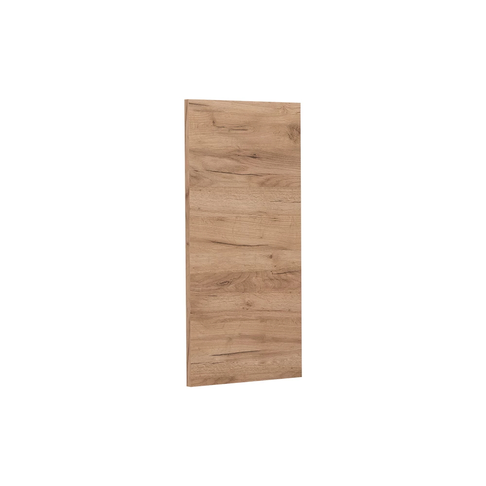 Küchenfront in Goldkraft Eiche auf weißem Hintergrund